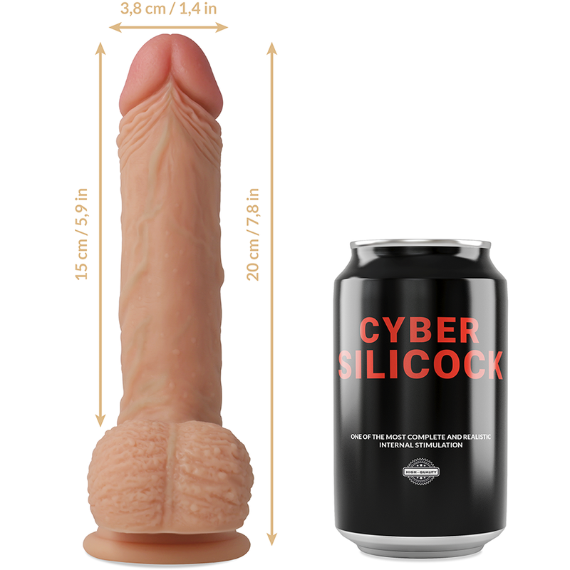 CYBER SILICOCK - STRAP-ON FREEMAN FLÜSSIGER SILIKON MIT 3 RINGEN GRATIS