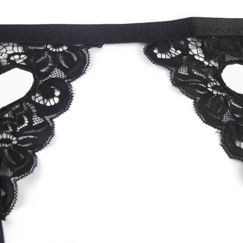 SUBBLIME SET - DREITEILIGES SET BH+ STRUMPFGÜRTEL + STRING S/M