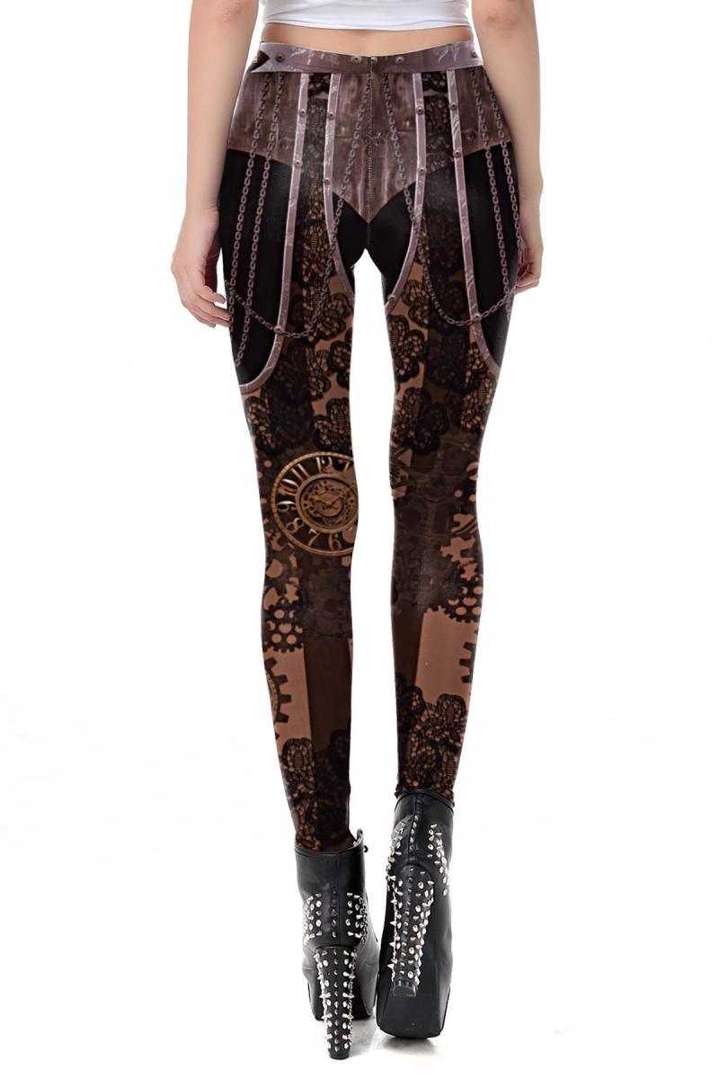 Steampunk Leggings braun