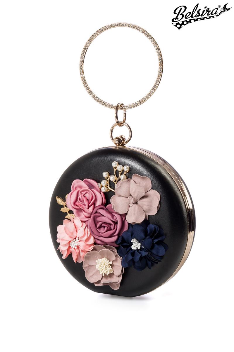 Retro Clutch OS schwarz/bunt