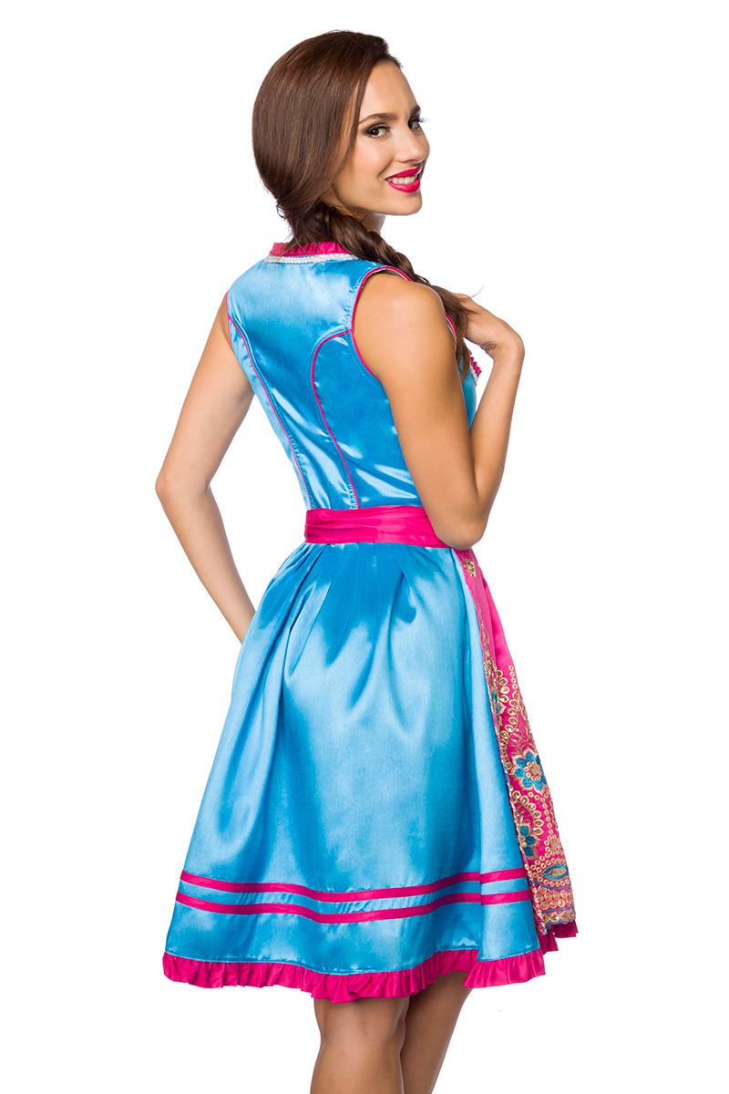 Premium Dirndl blau/pink