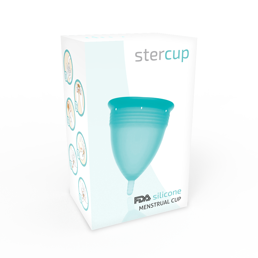 STERCUP - FDA SILIKON-MENSTRUALCUP GRÖSSE L AQUAMARIN