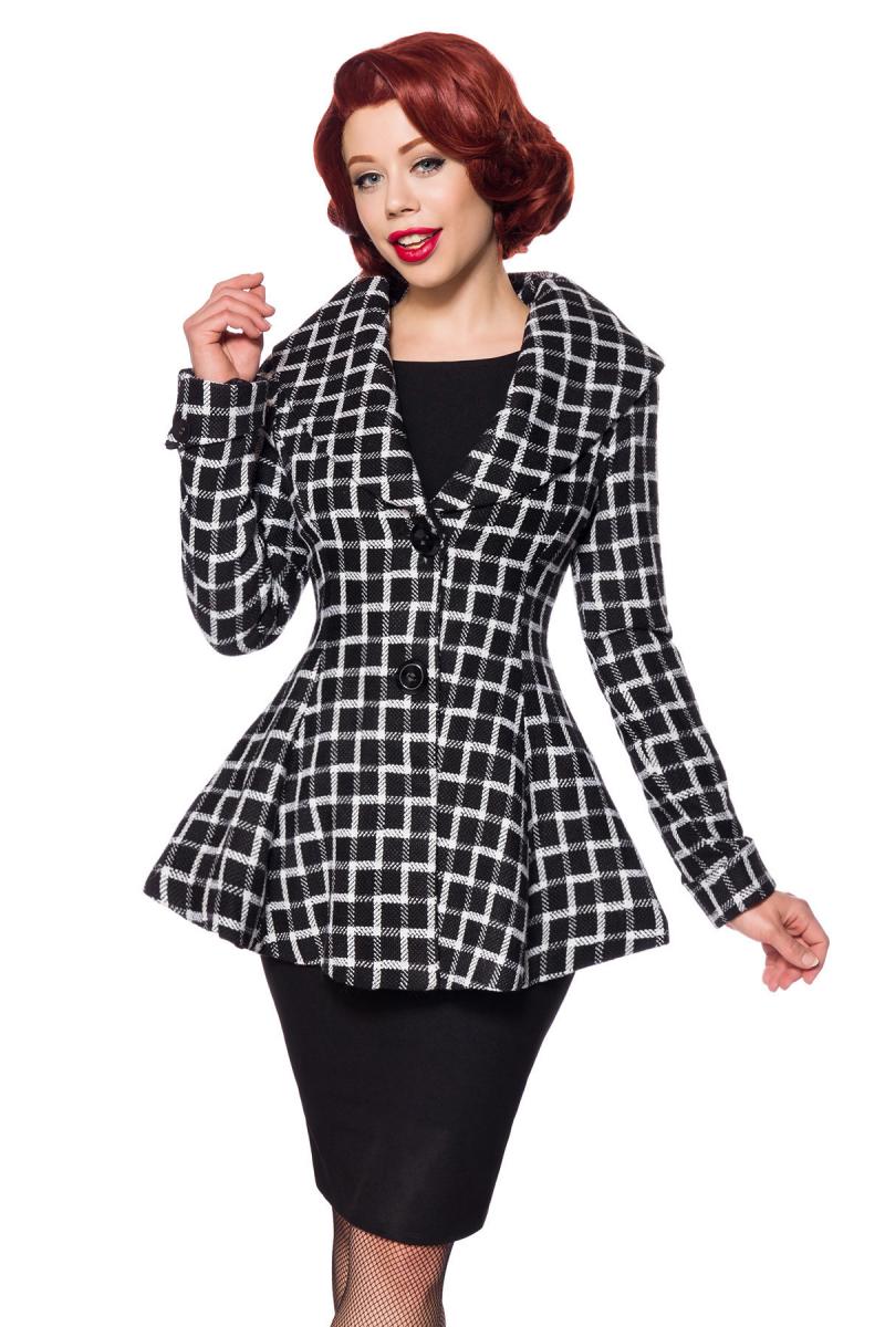 Belsira Premium Blazer-Jacke schwarz/weiß