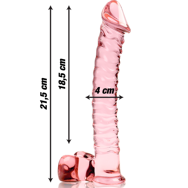 NEBULA SERIES BY IBIZA - MODELL 23 DILDO BOROSILIKATGLAS 21,5 X 4 CM ROSA