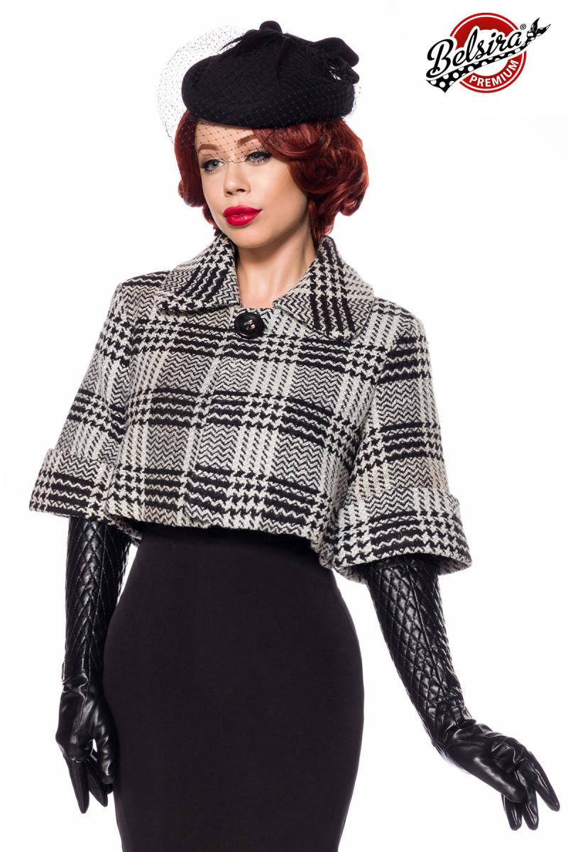 Belsira Premium Wolljäckchen schwarz/weiß