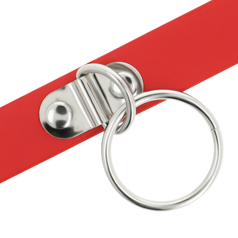 COQUETTE - CHIC DESIRE ROTE HALSKETTE AUS VEGANEM LEDER FETISCH-ACCESSOIRE FÜR FRAUEN