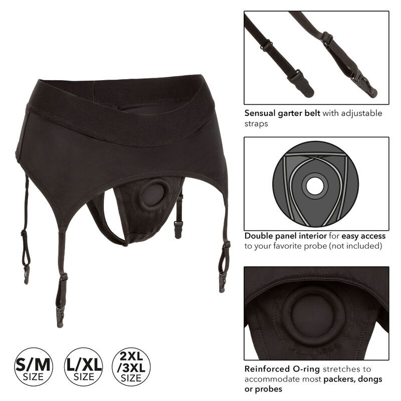 CALIFORNIA EXOTICS - BOUNDLESS THONG MIT GARTER L/XL