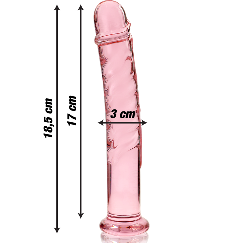 NEBULA SERIES BY IBIZA - MODELL 16 DILDO BOROSILIKATGLAS 18,5 X 3 CM ROSA