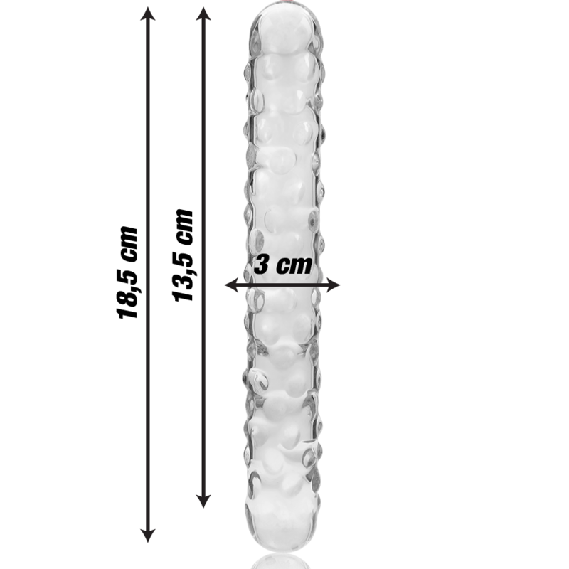 NEBULA SERIES BY IBIZA - MODELL 15 DILDO BOROSILIKATGLAS 18,5 X 3 CM KLAR