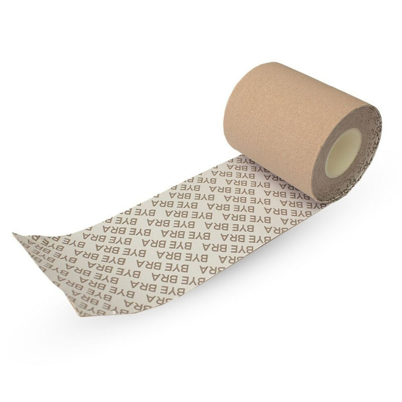 BYE-BRA - KÖRPERBAND 5 M X 6,5 CM + 3 PAAR BEIGE NIPPELABDECKUNGEN