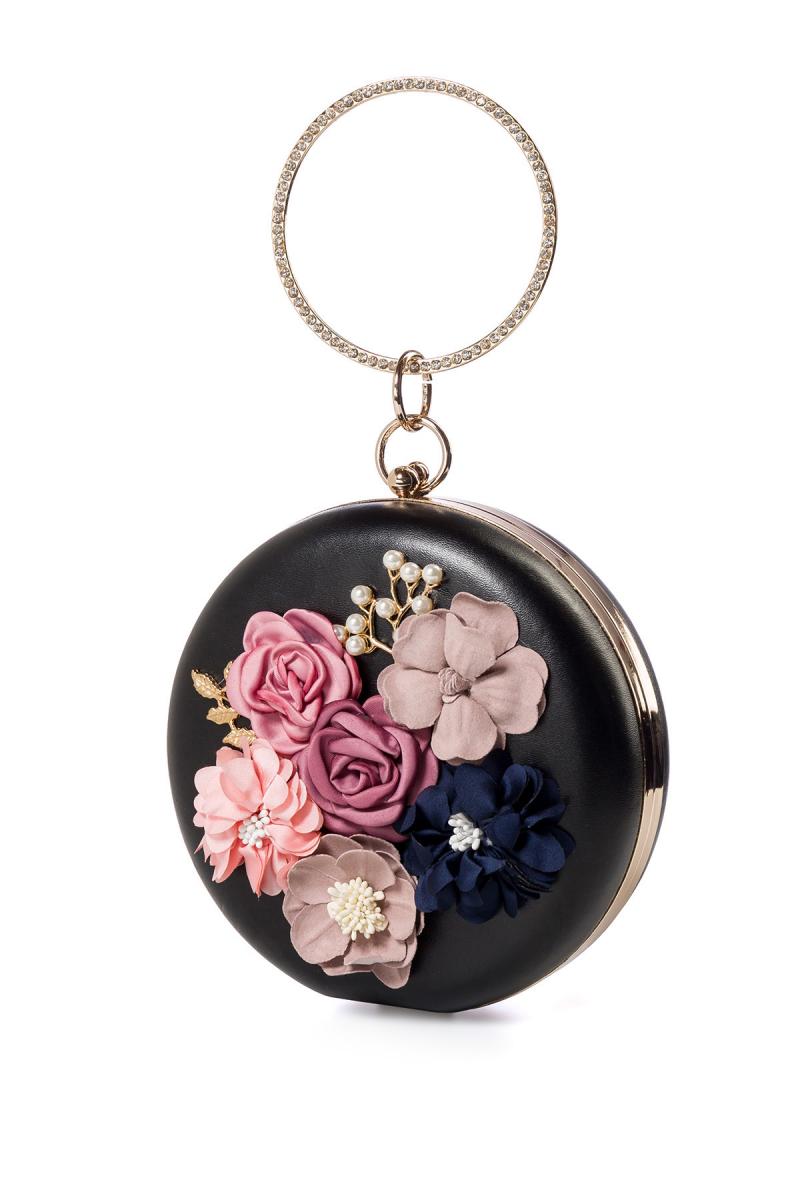 Retro Clutch OS schwarz/bunt