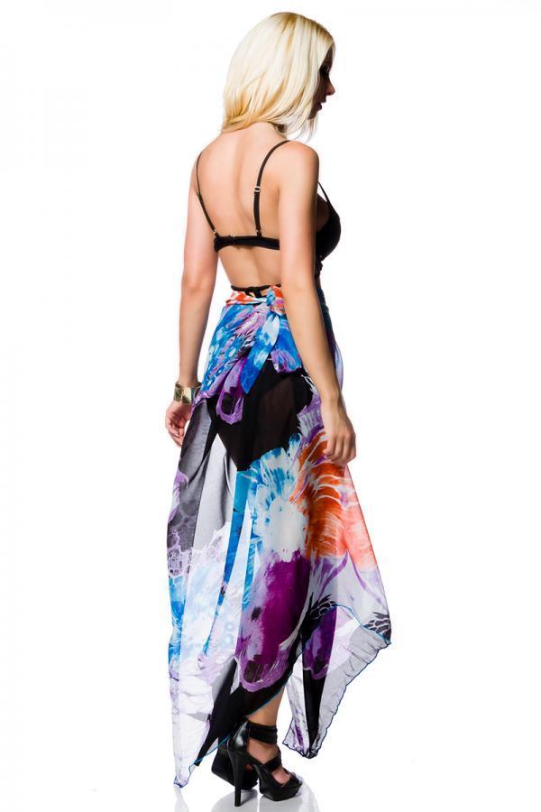 Strandtuch OS blau/gemustert