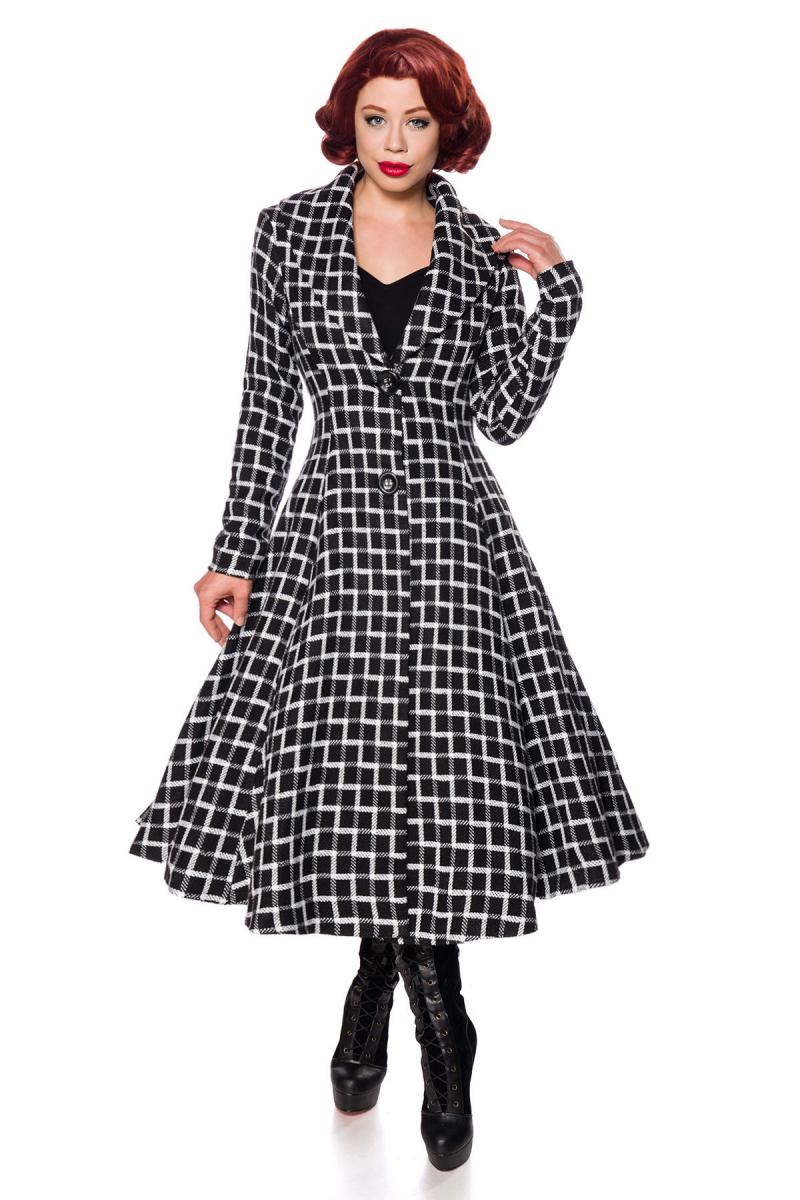 Belsira Premium Übergangsmantel schwarz/weiß