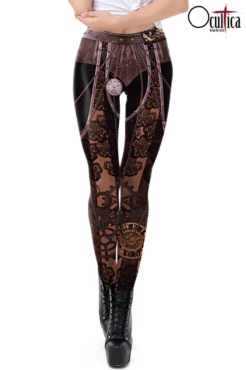 Steampunk Leggings braun
