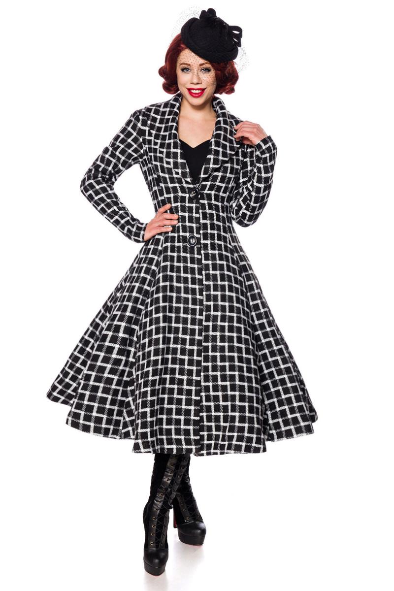 Belsira Premium Übergangsmantel schwarz/weiß