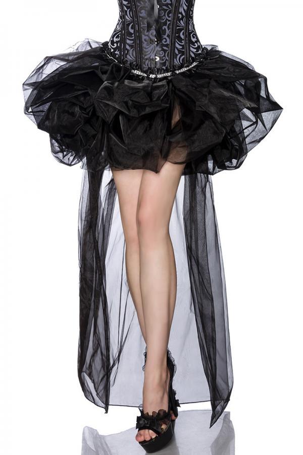 Ballon-Rock aus Organza S/M schwarz