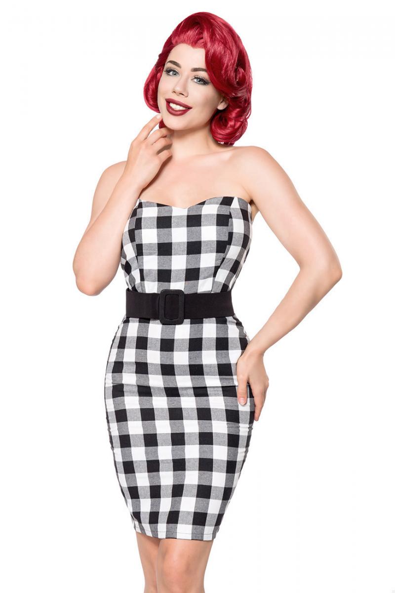 Karokleid schwarz/weiß