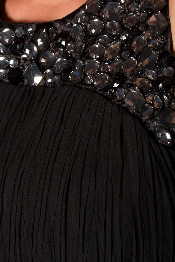 Abendkleid mit Steinen S schwarz