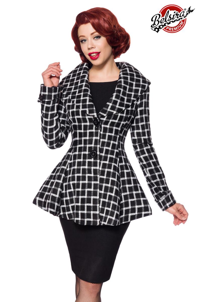 Belsira Premium Blazer-Jacke schwarz/weiß