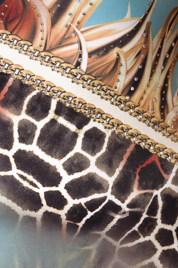 Raffiniertes Minikleid blau/gemustert