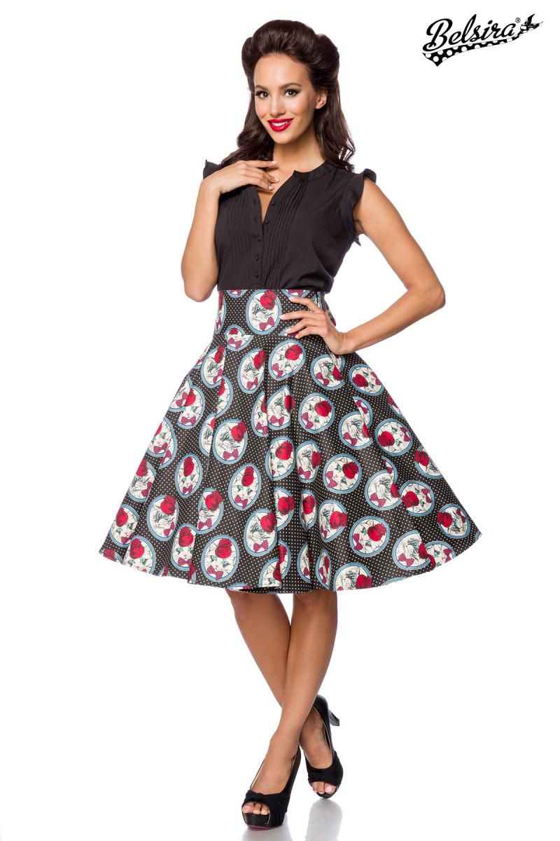 Vintage-Rock schwarz/rot