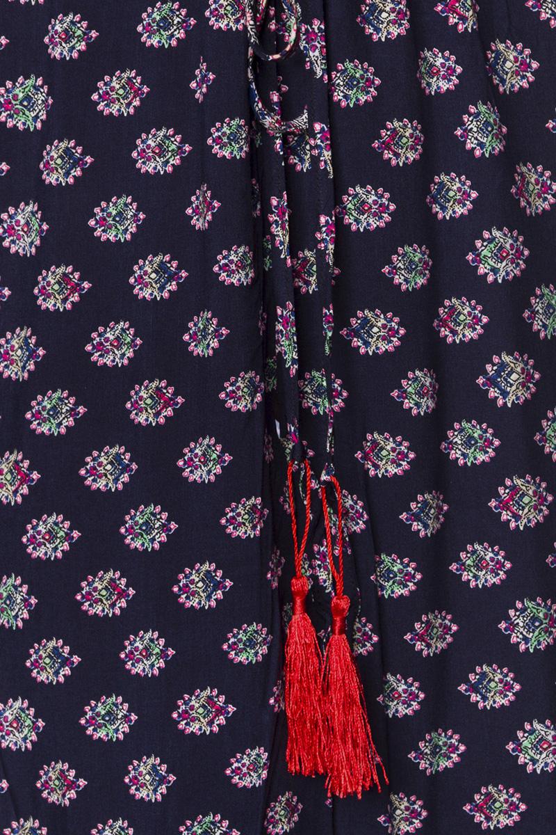 Maxi-Kleid blau/gemustert